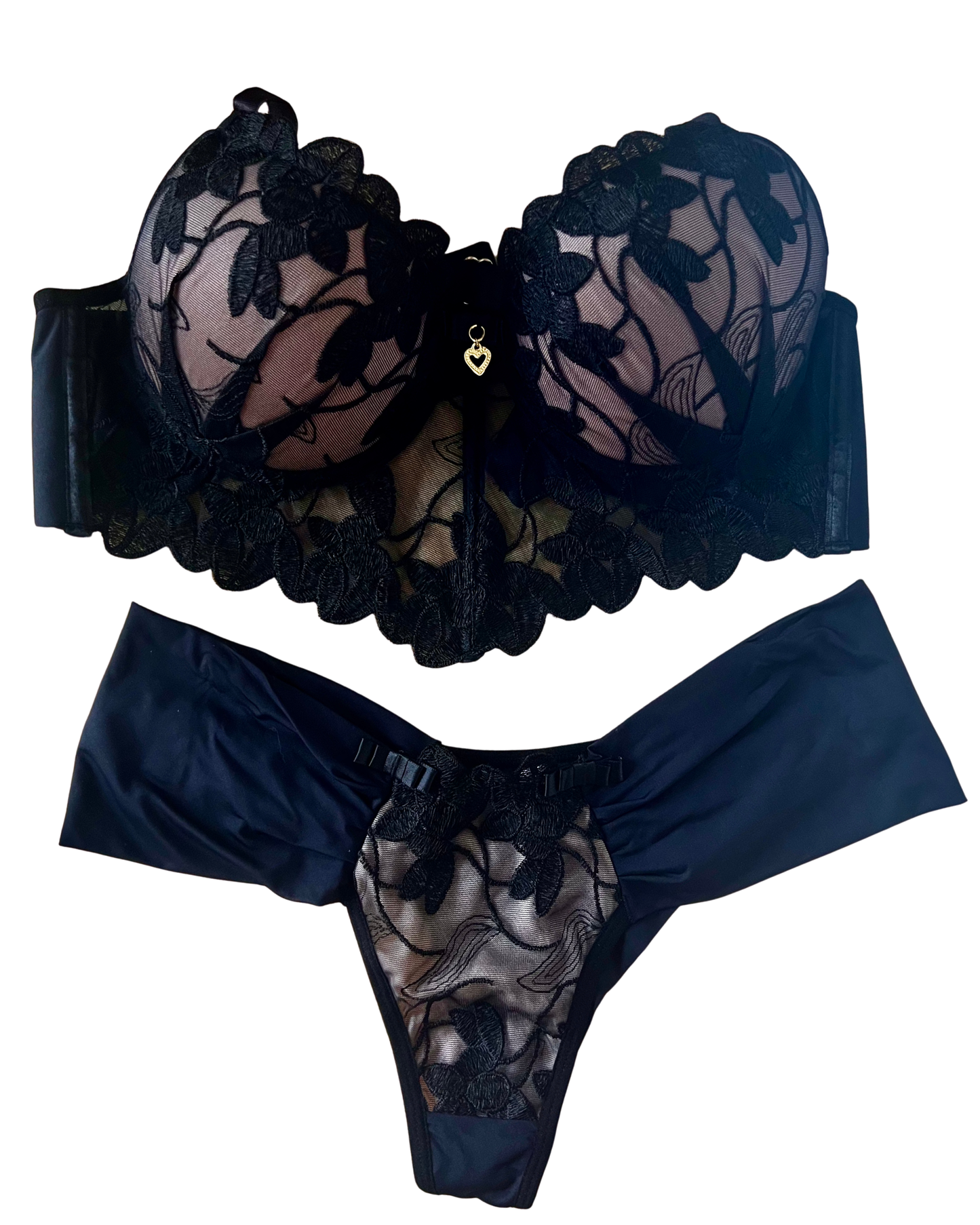 Embroidered Lace Push-Up Set