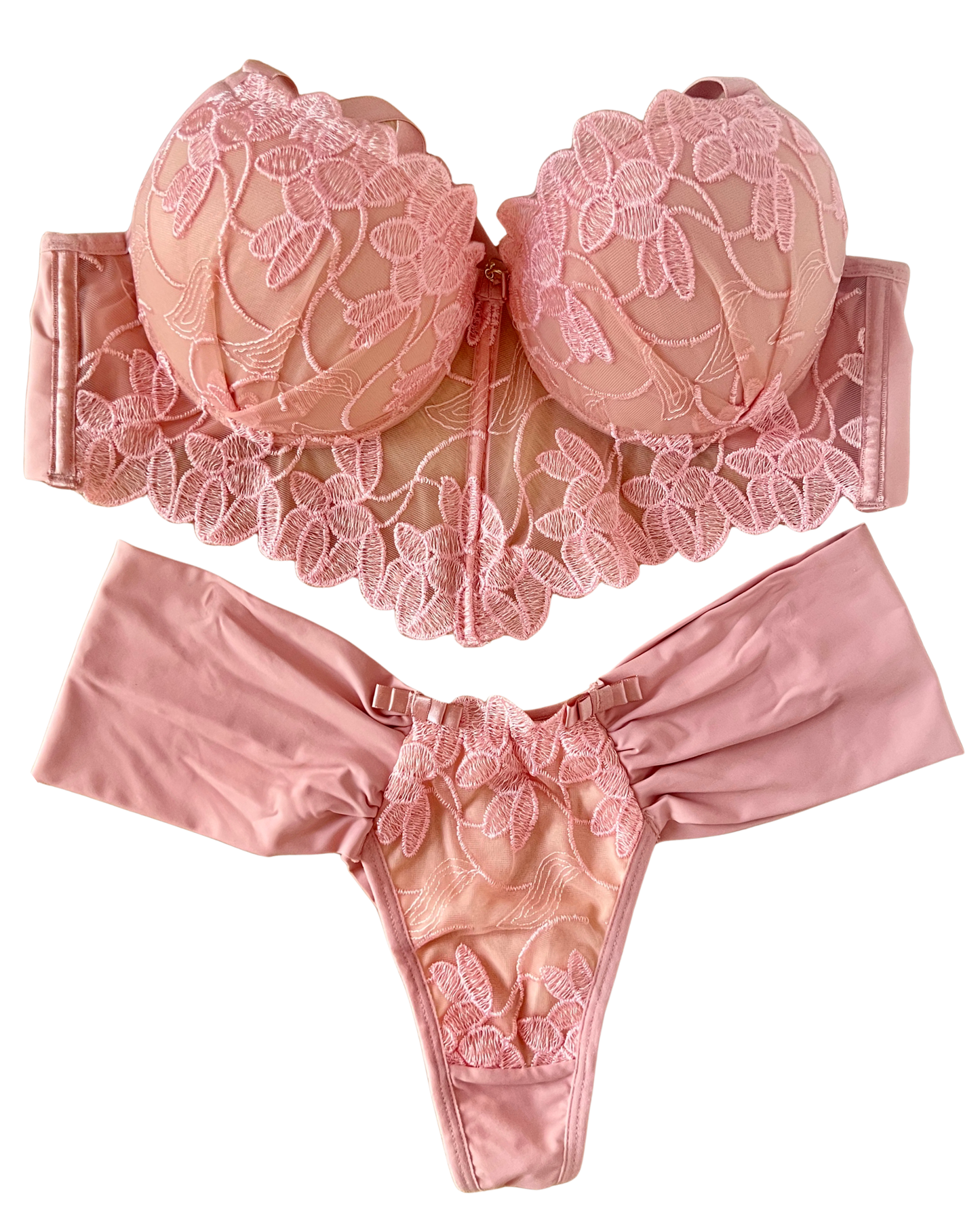 Embroidered Lace Push-Up Set