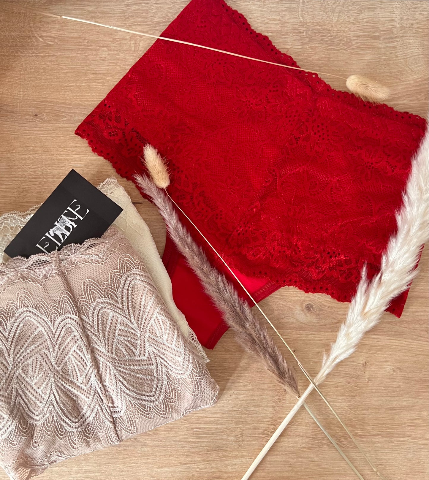 High-Waist Lace & Microfiber Thong